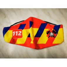 Mondmasker Brandweer Blauw/Geel