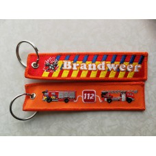 Sleutelhanger Brandweer Blauw/Geel